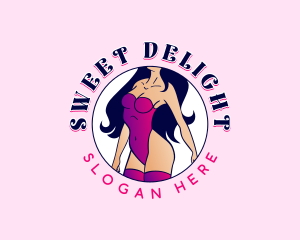 Burlesque Sexy Stripper Logo