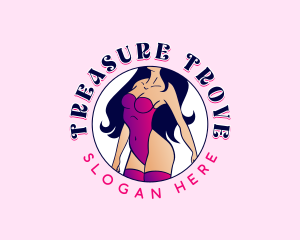 Burlesque Sexy Stripper Logo