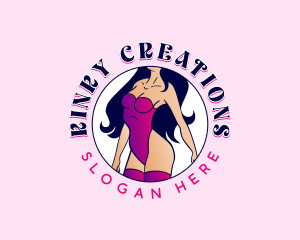 Burlesque Sexy Stripper logo design