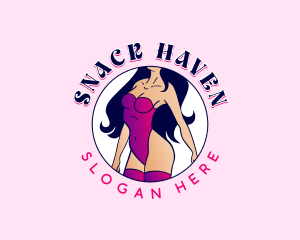 Burlesque Sexy Stripper logo design