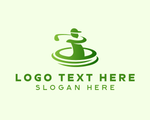 Golf Bag - Golfer Golf Club logo design