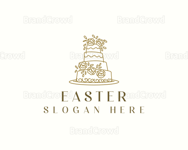 Baking Wedding Cake Logo