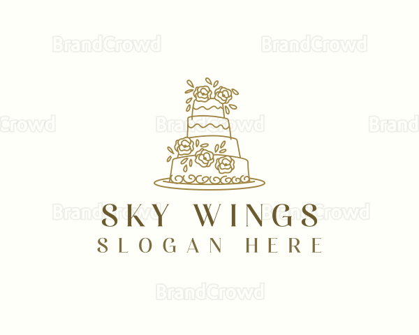 Baking Wedding Cake Logo