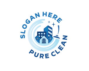 Clean Squilgee Housekeeper logo design