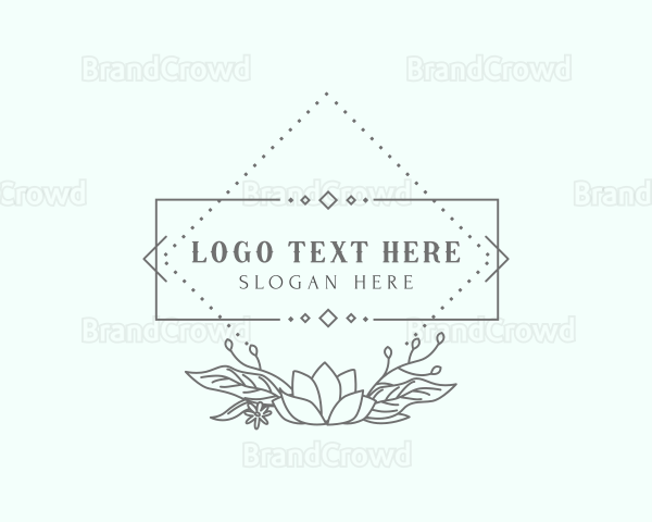 Gardening Flower Frame Logo