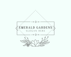 Gardening Flower Frame logo design