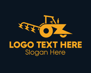 Lightning - Electric Bolt Tractor logo design