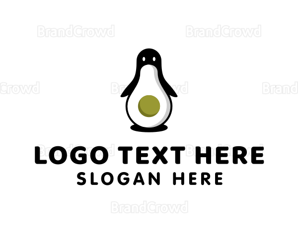 Avocado Fruit Penguin Logo