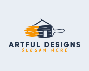 Paint House Brush logo design