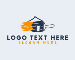 Digital Art - Paint House Brush logo design
