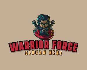 Gladiator Head Warrior logo design