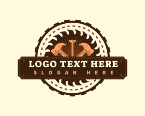 Sawmill - Hammer Builder Sawmill logo design