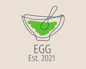 Food Stand - Minimalist Soup Bowl logo design