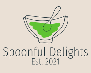 Minimalist Soup Bowl  logo design