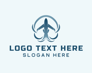 Stewardess - Jet Plane Aircraft logo design