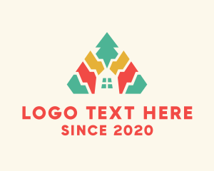 Rural - Tree House Cabin logo design