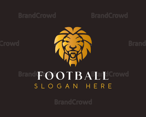 Golden Luxury Lion Logo