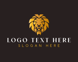 Golden Luxury Lion Logo