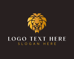 Insurance - Golden Luxury Lion logo design