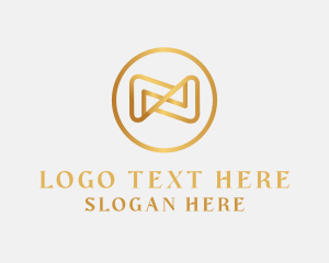 Thread - Elegant Infinity Letter N logo design