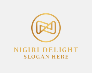 Elegant Infinity Letter N logo design