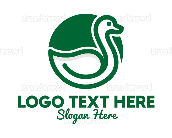 Green Leaf Duck Logo