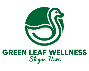 Green Leaf Duck logo design