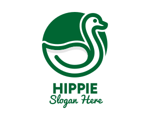 Spa - Green Leaf Duck logo design