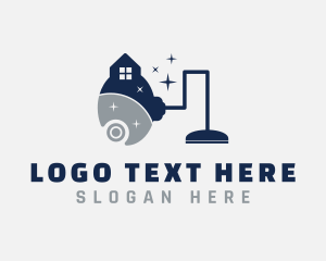 Clean - House Vacuum Cleaning logo design