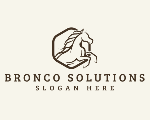 Bronco - Horse Stallion Polo logo design