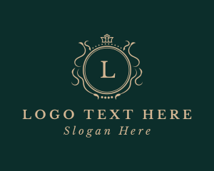 Luxury - Crown Circle Shield logo design