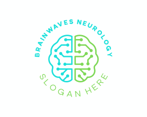 Neurology - Brain Network Circuit logo design