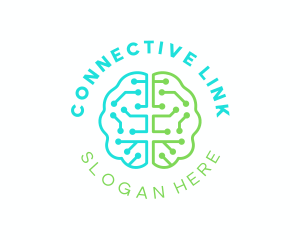 Network - Brain Network Circuit logo design