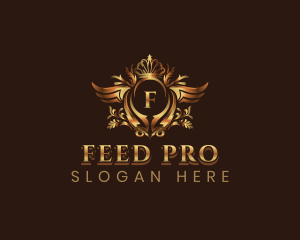 Premium Crown Wings logo design