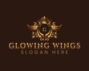 Premium Crown Wings logo design