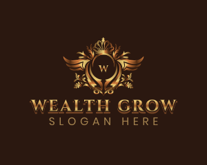 Premium Crown Wings logo design