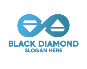 Blue Infinity Diamond logo design