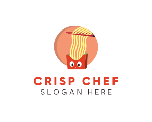 Fries Ramen Noodles logo design