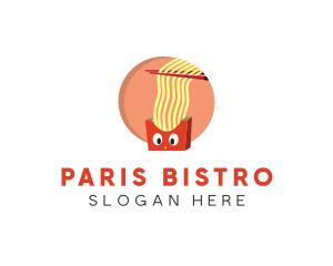 Fries Ramen Noodles logo design