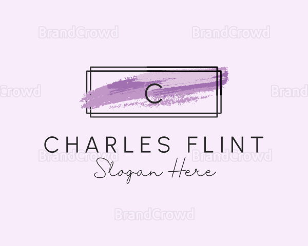 Frame Watercolor Brushstroke Logo