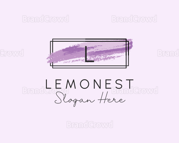 Frame Watercolor Brushstroke Logo