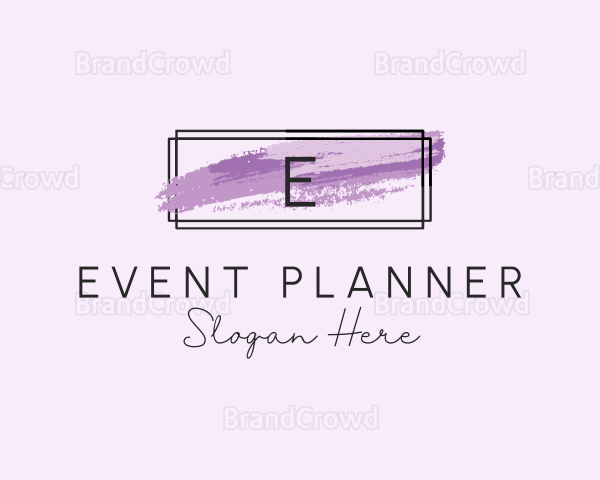 Frame Watercolor Brushstroke Logo