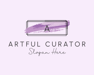 Frame Watercolor Brushstroke logo design