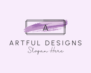 Frame Watercolor Brushstroke logo design