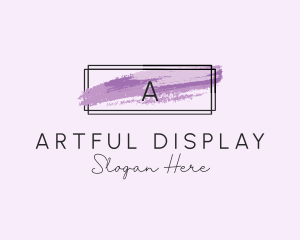 Frame Watercolor Brushstroke logo design