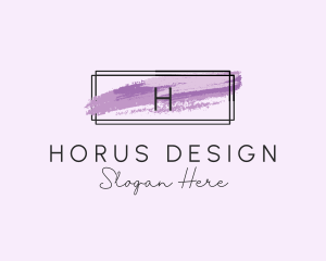 Frame Watercolor Brushstroke logo design