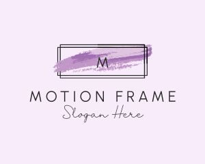 Frame Watercolor Brushstroke logo design