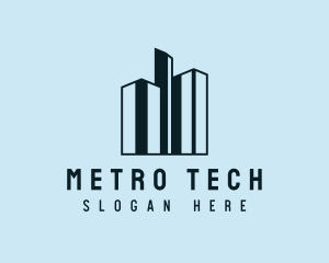 Metro - High Rise Tower Buildings logo design