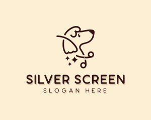 Scissors Dog Pet Care Logo