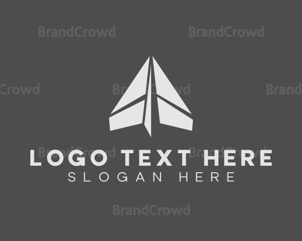 Triangle Paper Plane Travel Logo